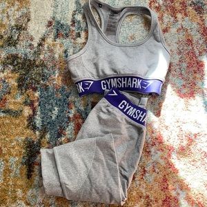 Grey and purple Gymshark set